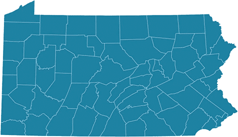 A map of Pennsylvania