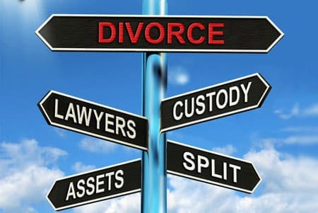Divorce lawyers assets custody split